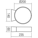  Redo 91063 - LED spoljna zidna svetiljka ONIRO LED/8W/230V IP65 braon | Eponuda.com