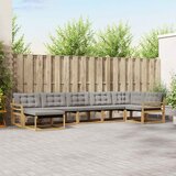  Set vanjskih sofa 7 kom. Bijela i svjetlosiva 408 x 170,5 x 73 cm | shoptok.hr