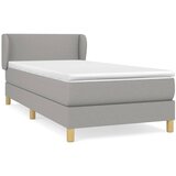 Maison Chic Box spring postelja - Vzmetna postelja z vzmetnico svetlo siva 90x200 cm blago SL13712, (21900453) Cene