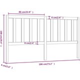  Uzglavlje za krevet boja meda 186 x 4 x 100 cm masivna borovina | shoptok.hr