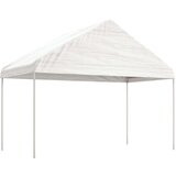 vidaXL Paviljon s streho bel 13,38x4,08x3,22 m polietilen | Shoptok.si