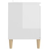TV ormarić s drvenim nogama sjajni bijeli 103,5x35x50 cm | shoptok.hr