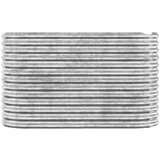 vidaXL Vrtna sadilica od čelika obloženog prahom 114x40x68 cm srebrna | shoptok.hr