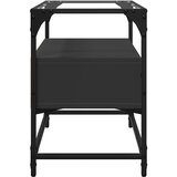 TV ormarić sa staklenom površinom crni 60 x 35 x 51 cm drveni | shoptok.hr