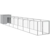  Kućica za pse s igralištem svjetlosiva 110x813x110 cm čelična | shoptok.hr