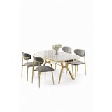 Hanah home trpezarijski set, 5 dijelova, siva | Eponuda.ba