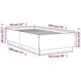  Okvir za krevet smeđi hrast 75x190 cm konstruirano drvo | shoptok.hr