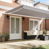  Skrovita tenda Svijetlo siva 500 × 350 cm Poliester i aluminij | shoptok.hr