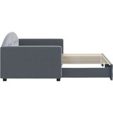 vidaXL Izvlečna dnevna postelja temno siva 90x200 cm žamet | Shoptok.si