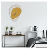 WALLXPERT dekorativni metalni zidni sat mele 2 sivo - oker | ePonuda.com