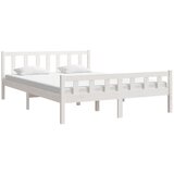  Okvir za krevet od masivne borovine bijeli 150 x 200 cm king | shoptok.hr