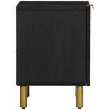  Noćni ormarići 2 kom crni 40x33x46 cm od masivnog drva manga | shoptok.hr