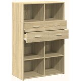  Visoka komoda boja hrasta 80 x 42,5 x 124 cm konstruirano drvo | Eponuda.ba