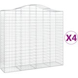  Lučne gabionske košare 4 kom 200x50x180/200cm pocinčano željezo | shoptok.hr