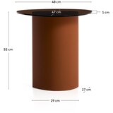 Kave Home Pomoćni stol sa staklenom pločom stola 47x48 cm Olir – | shoptok.hr