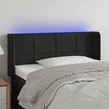 vidaXL LED uzglavlje crno 103x16x78/88 cm baršunasto | shoptok.hr