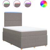 vidaXL Krevet s oprugama i madracem smeđesivi 120 x 190 cm od tkanine | shoptok.hr