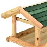 vidaXL hranilica za ptice sa stalkom 37x28x100 cm od masivne jelovine | shoptok.hr