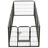  Ograda za pse s 8 ploča od čelika 60 x 80 cm crna | shoptok.hr