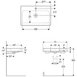 Geberit Lavabo 750x485mm Icon 124075000 | Eponuda.com