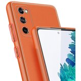 Dux ducis Yolo elegantna torbica iz mehkega TPU in PU usnja za Samsung Galaxy S20 FE 5G, oranžna | Shoptok.si