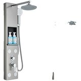 ulgksd Sistem tuš panela z dežjem, SPA telesni curki, LCD prikaz temperature, brušeni nikelj 7001, (5000159321) | Shoptok.si