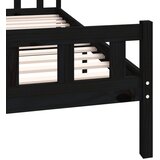  Okvir za krevet od masivnog drva crni 160 x 200 cm | shoptok.hr
