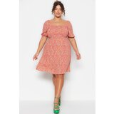 Trendyol Curve Plus Size Dress - Pink - Skater | Shoptok.si