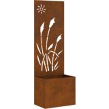 vidaXL Vrtni Sadič s Dekorativnom Pločom Rđa 50 x 140 cm | shoptok.hr