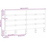  Uzglavlje Smeđa 140,5 x 3 x 80 cm Čvrsto borovo drvo | shoptok.hr