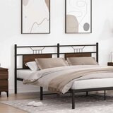  Posteljno vzglavje rjavi hrast 180 cm inženirski les in jeklo, (21829393) | Shoptok.si