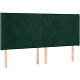  LED uzglavlje tamnozeleno 183 x 16 x 118/128 cm baršunasto | shoptok.hr