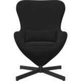  Jajolika fotelja Crna 63 x 73 x 90 cm Baršun | shoptok.hr