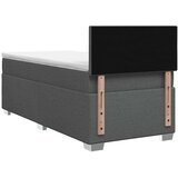  Boxspring krevet s madracem Tamnosiva 80 x 200 cm Tkanina - Tamnosiva 80 x 200 cm Prošiveno gumbima | shoptok.hr