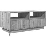  Stolić za kavu s LED svjetlima siva boja hrasta 90x49x40 cm | shoptok.hr