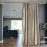 AmeliaHome Curtain CASPE color beige printed style glamor tape blackout suede shine 140x250 | shoptok.hr