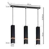  Luster na sajli VIDAR 3xGU10/25W/230V crna | Eponuda.com