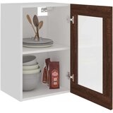 Viseći Steklena viseča omarica dimljeni hrast 40x31x60 cm inežnir. les, (20716754) | Shoptok.si
