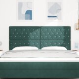  LED vzglavje z LED lučmi Diamantni Temno zelena 90 cm Žamet, (5000043951) | Shoptok.si