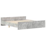  Okvir kreveta s uzglavljem i podnožjem boja betona 160x200 cm | shoptok.hr
