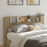  Krevetna ploča s LED-om s policom Sonoma 180 x 16,5 x 103,5 cm | shoptok.hr
