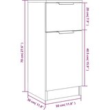  Komoda siva boja betona 30 x 30 x 70 cm od konstruiranog drva | shoptok.hr