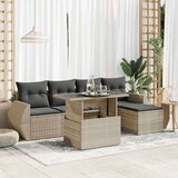 vidaXL 6-dijelni set vrtnih sofa od poliratana s jastucima svjetlosivi | shoptok.hr