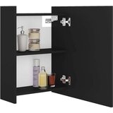 vidaXL kopalniška omarica z ogledalom črna 62,5x20,5x64 cm iverna pl. | Shoptok.si