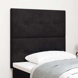  Vzglavje s gumbi, črno, 80 cm, iz žameta, (22051308) | Shoptok.si