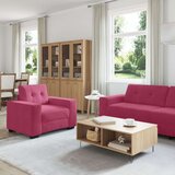  3-dijelni set sofe s jastučićima vino crvena baršun | shoptok.hr