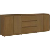 vidaXL Stranska omarica medeno rjava 180x36x65 cm trdna borovina | Shoptok.si