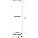 Candellux plafonska svetiljka cevastog oblika 1X15W GU10 5,8/20 crna & zlatna | Eponuda.com