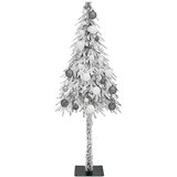 vidaXL Božićno drvce s ukrasnim gudačkim svjetlima Bijelo 120 cm PE | shoptok.hr