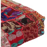  Tabure s patchworkom četvrtasti pamučni 50 x 50 x 12 cm crveni | Eponuda.com